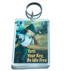 Turn Your Key Be Idle Free Keyring Hootie Owl Environment Awareness